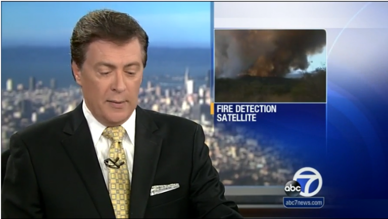 Fire detection satellite presented by ABC7News.com