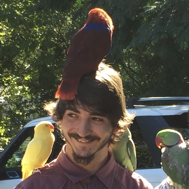 Julian charms attracts even parrots