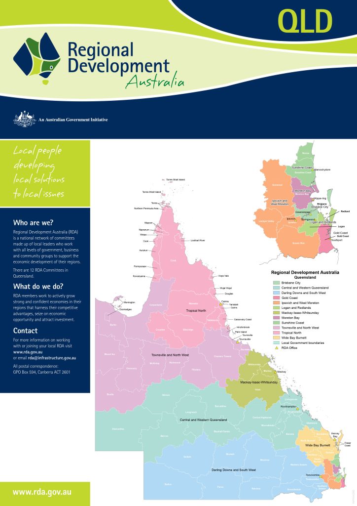 RDA map Queensland, Australia