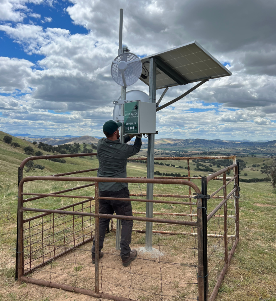 Land Watch installing camera system