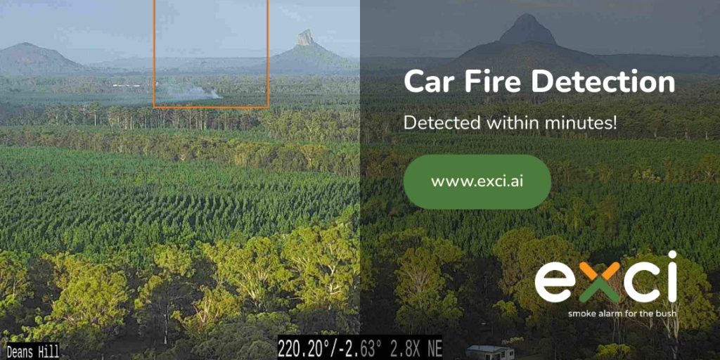 Car fire detection by exci's Artificial Intelligence